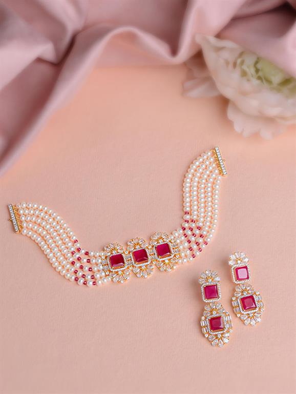 Buy Pearl Choker Sets Online at Krishna Pearls